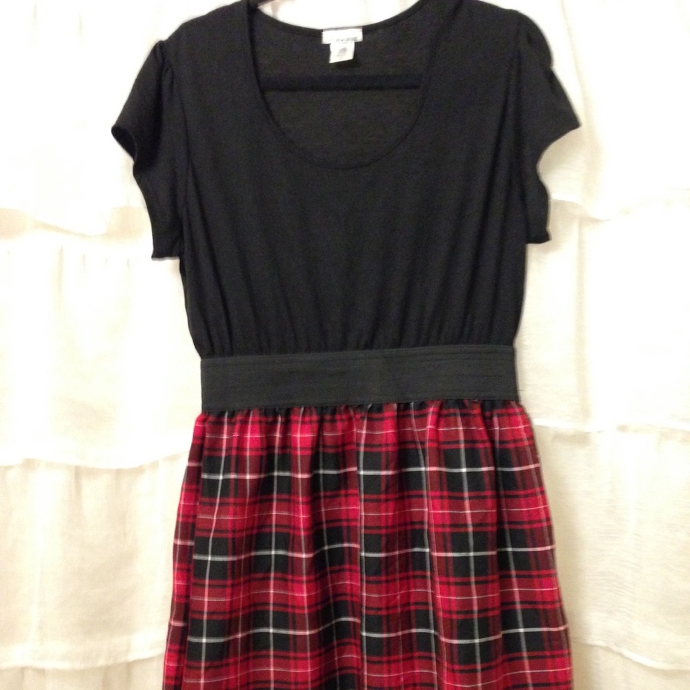 Black & Plaid mascara dress